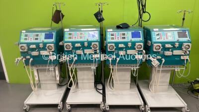 4 x Gambro AK200 Ultra S Dialysis Machines - Software Version 11.11 (All Power Up - 2 x with Alarms)