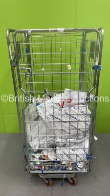 Cage of Consumables Including Suction Hoses, Blood Collection Needles and Burn Dressings (Cage Not Included - Out of Date)