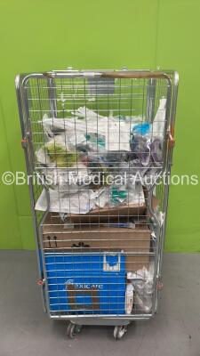 Cage of Mixed Consumables Including Pelican Coil Removers, Suction Tubes and Catheters (Cage Not Included - Out of Date)