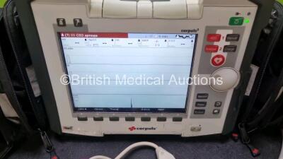 GS Corpuls3 Slim Defibrillator Ref : 04301 (Powers Up) with Corpuls Patient Box Ref : 04200 (Powers Up) with Pacer, Oximetry, ECG-D, ECG-M, CO2, CPR, NIBP and Printer Options, 4 and 6 Lead ECG Leads, SPO2 Finger Sensor with Cable, Hose, Paddle Lead, CO2 C - 2