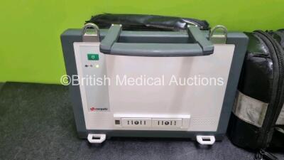 GS Corpuls3 Slim Defibrillator Ref : 04301 (Powers Up) with Corpuls Patient Box Ref : 04200 (Powers Up) with Pacer, Oximetry, ECG-D, ECG-M, CO2, CPR, NIBP and Printer Options, 4 and 6 Lead ECG Leads, SPO2 Finger Sensor with Cable, Hose, Paddle Lead, CO2 C - 8