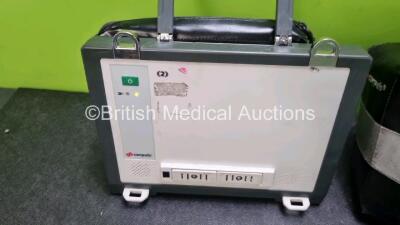 GS Corpuls3 Slim Defibrillator Ref : 04301 (Powers Up) with Corpuls Patient Box Ref : 04200 (Powers Up) with Pacer, Oximetry, ECG-D, ECG-M, CO2, CPR, NIBP and Printer Options, 4 and 6 Lead ECG Leads, SPO2 Finger Sensor with Cable, Hose, Paddle Lead, CO2 C - 9