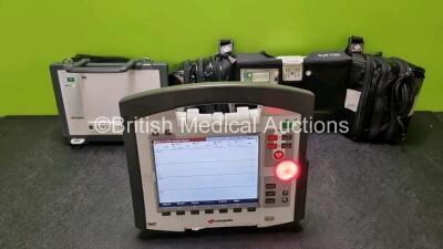 GS Corpuls3 Slim Defibrillator Ref : 04301 (Powers Up) with Corpuls Patient Box Ref : 04200 (Powers Up) with Pacer, Oximetry, ECG-D, ECG-M, CO2, CPR, NIBP and Printer Options, 4 and 6 Lead ECG Leads, SPO2 Finger Sensor with Cable, Hose, Paddle Lead, CO2 C - 7