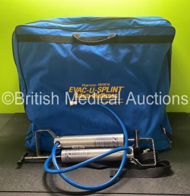 2 x Hartwell Medical Evac U Splint Adult Mattresses with 2 x Pumps in Carry Bags