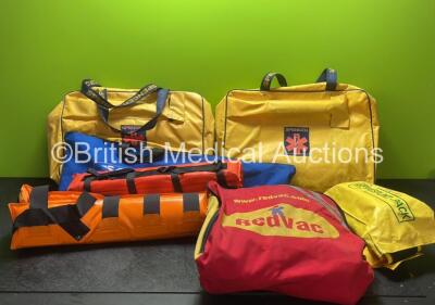 Job Lot Including 3 x Splints, 2 x Spencer Inflatable Splints in Carry Bags and 1 x RedVac Inflatable Splint