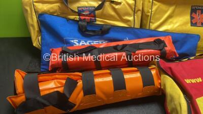 Job Lot Including 3 x Splints, 2 x Spencer Inflatable Splints in Carry Bags and 1 x RedVac Inflatable Splint - 2