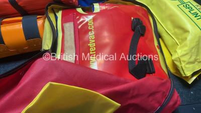 Job Lot Including 3 x Splints, 2 x Spencer Inflatable Splints in Carry Bags and 1 x RedVac Inflatable Splint - 4