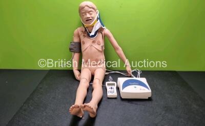 Laerdal Little Anne Resuscitation Doll with Hand Controller (Powers Up) and Vital Signs Simulator (Powers Up)