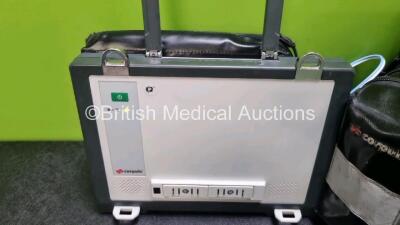 GS Corpuls3 Slim Defibrillator Ref : 04301 (Powers Up) with Corpuls Patient Box Ref : 04200 (Powers Up) with Pacer, Oximetry, ECG-D, ECG-M, CO2, CPR, NIBP and Printer Options, 4 and 6 Lead ECG Leads, SPO2 Finger Sensor with Cable, Hose, Paddle Lead, CO2 C - 9