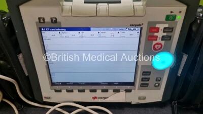 GS Corpuls3 Slim Defibrillator Ref : 04301 (Powers Up) with Corpuls Patient Box Ref : 04200 (Powers Up) with Pacer, Oximetry, ECG-D, ECG-M, CO2, CPR, NIBP and Printer Options, 4 and 6 Lead ECG Leads, SPO2 Finger Sensor with Cable, Hose, Paddle Lead, CO2 C - 2