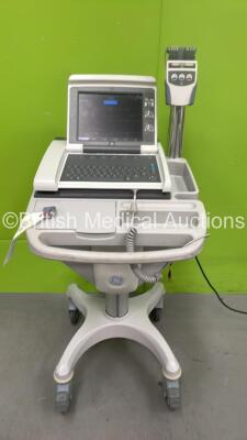 GE MAC 5500 ECG Machine on Stand with 10 Lead ECG Leads (Powers Up)