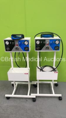 2 x Braun SCT 2x2 Tourniquets on Stands with Hoses *S/N 935 / 937*