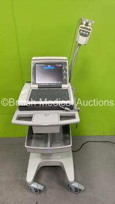 GE MAC 5500 ECG Machine on Stand with 10 Lead ECG Leads (Powers Up)