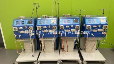 4 x Gambro AK 200 S Dialysis Machines with 4 x Gambro WRO H 300 Water Treatment System (All Power Up) *S/N 18772 / 22869 / 20051 / 23493*