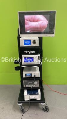 Stryker Stack System with Stryker VisioPro LED Display, Stryker Pneumosure High Flow Insufflator, Stryker SDC3 HD Information Management System, Stryker 1488HD High Definition Camera Control Unit, Stryker 1488HD Camera Head, Storz 201331 20 SCB Xenon 300