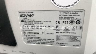 Stryker Stack System with Stryker VisioPro LED Display, Stryker Pneumosure High Flow Insufflator, Stryker SDC3 HD Information Management System, Stryker 1488HD High Definition Camera Control Unit, Stryker 1488HD Camera Head, Storz 201331 20 SCB Xenon 300 - 10