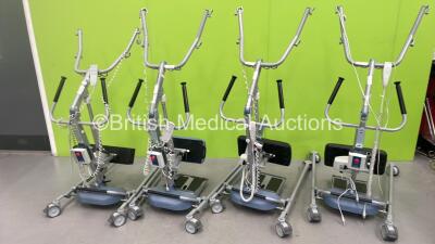 4 x Freeway SA-160 Electric Patient Hoists with Controllers (Unable to Power Test Due to No Batteries)