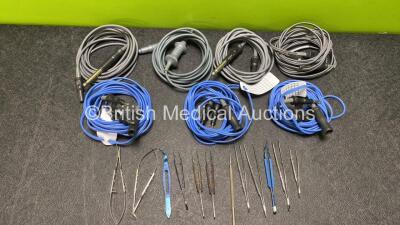 Job Lot of Various Diathermy / Electrosurgical Cables and Forceps