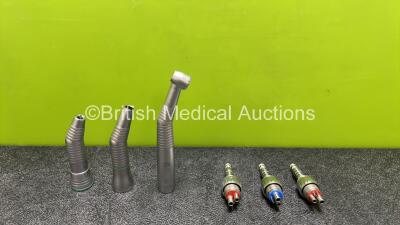 Job Lot Including 1 x KaVo C09 Handpiece, 1 x KaVo 660C Handpiece, 1 x KaVo 7CH Handpiece and 3 x KaVo 465RN Couplings *SN 03-1017975 / 03-1017976 / 03-1017974 / 03-1002096 / 06-1000249 / 06-1002144*