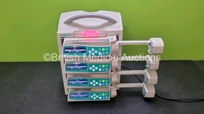 4 x B Braun Perfusor Space Syringe Pumps (All Power Up) with 1 x B.Braun Space Station (Powers Up)