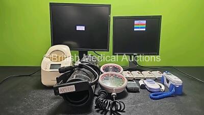 Mixed Lot Including 1 x Eizo Radiforce RX210 LCD Monitor (Powers Up), 1 x Dell Flat Panel Monitor (Powers Up), 1 x Astopad Ref OPT 130, 1 x Medela Calesca Warming Unit (Powers Up), 2 x Welch Allyn BP Meters, 4 x Microstim DB3 Supramaximal Nerve Stimulator