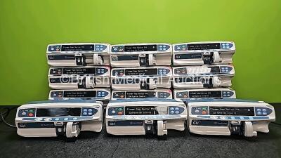 12 x CareFusion Alaris Plus GH Syringe Pumps (11 x Power Up and 1 x No Power) *SN 800205973 / 800205887 / 800205981 / 800205941 / 800205955 / 800205875 / 800206024 / 800261777 / 800218691 / 800205986 / 800205953 / 800205970*