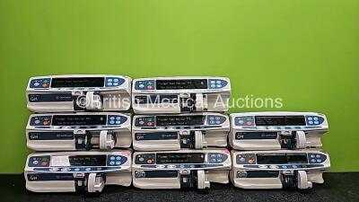 8 x CareFusion Alaris Plus GH Syringe Pumps (All Power Up) *SN 800205976 / 800205969 / 800205972 / 800205975 / 800205896 / 800239478 / 800239355 / 800206005*