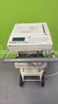 Philips PageWriter 300pi ECG Machine with ECG Lead on Trolley