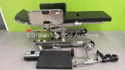 Maquet Otesus Electric Operating Table with Cushions, Controller and Charger (Unable to Power Test Due to No Battery)