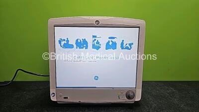 GE Carescape B650 Touch Screen Patient Monitor (Powers Up, Does Not Boot Up, Shows Partion Unrecoverable Errors Message) *SN SK416401159HA*