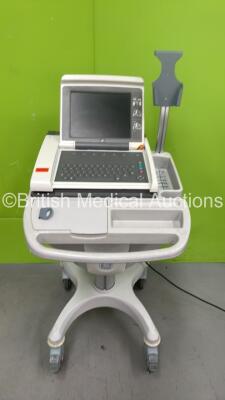 GE MAC 5500 ECG Machine on Stand (Powers Up with some Casing Damage - See Photo)