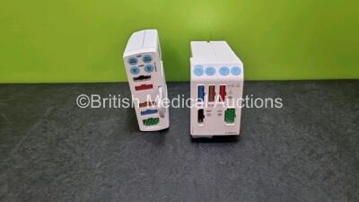 Job Lot Including 1 x GE Type E-PRESTN-00 Module Including ECG, SpO2, T1, T2, P1, P2 and NIBP Options and 1 x GE Type E-PSMP-01 Multiparameter Module *Mfd 2019* Including ECG, SpO2, T1, T2, P1, P2 and NIBP Options *SN 8029634 / 6145775*