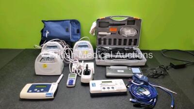 Job Lot Including 1 x Carefusion Micro Lab Spirometer (Powers Up) 3 x Kendall SCD Express Compression Systems, 2 x Bodystat Body Composition Units, 1 x Insight HB Unit with Probe, 1 x Welch Allyn 739 Series Charger and 2 x Mobile O Graph ABP Control Units