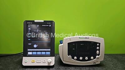 Job Lot Including 1 x Mindray VS-900 Vital Signs Patient Monitor (Powers Up and Missing Side Cover - See Photo) and 1 x Welch Allyn 53NTP Monitor (Untested Due to Missing Power Supply) * SN JA19549 / NA*