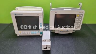 Job Lot Including 1 x Datex-Ohmeda S/5 Compact Anaesthesia Type F-CM1 04 Monitor (Damage to Casing - See Photo) with 1 GE E-C0VX-00 Gas Module with Spirometry Options (Damage to Casing - See Photos and 1 x Drager Infinity Delta Patient Monitor