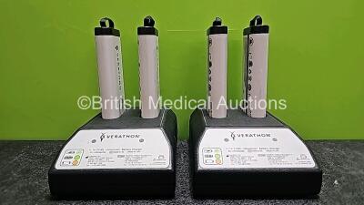 2 x Verathon Battery Chargers with 2 x Batteries (Power Supply Not Included)