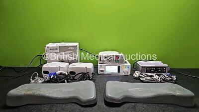 Mixed Lot Including 2 x Apex Nebulizer Mini Plus Units (All Power Up), 1 x Nellcor Bedside Spo2 Patient Monitoring System (Powers Up), 1 x Masimo Rad-8 Signal Extraction Pulse Oximeter (Powers Up), 1 x Nellcor N-560 SpO2 Monitor (Powers Up) and 2 x Unknow