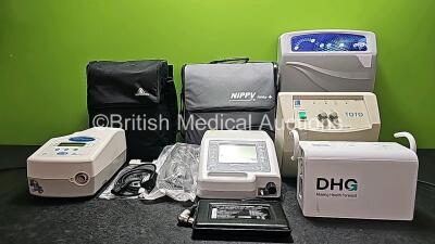 Mixed Lot Including 1 x Respironics BiPAP Synchrony Ventilation System in Carry Bag (Powers Up), 1 x B & D Electromedical Nippy Junior + Ventilator with 1 x External Battery in Carry Bag (Powers Up) *External Battery Collection Only - Not Available For S