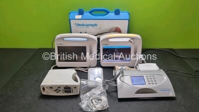 Job Lot Including 2 x Welch Allyn 6000 Patient Monitors (1 x No Power) 1 x Vitalograph 6000 Spirometer (Powers Up) 1 x Welch Allyn 901042 Blood Pressure System and 1 x Masimo RAD 8 Pulse Oximeter