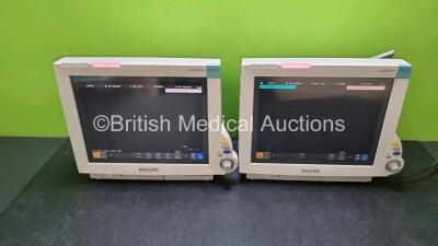 2 x Philips IntelliVue MP70 Patient Monitors (Both Power Up, Bo)