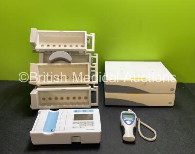 Job Lot Including 5 x Philips M8048A Module Racks, 1 x Welch Allyn SureTemp Plus Thermometer, 1 x Welch Allyn CP50 ECG Machine (Powers Up) and 2 x GE Patient Information Monitoring Units