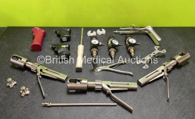 Mixed lot Including Various Surgical Instruments, 3 x Valves and EZ-IO Power Drivers (All Flat, 2 x Damage to Casing)