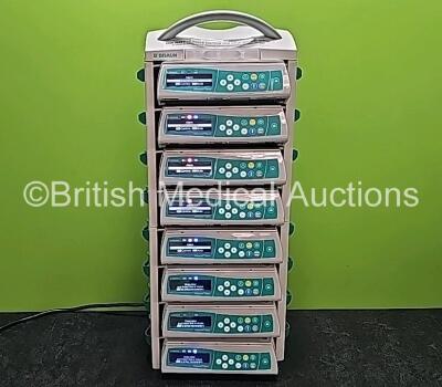 8 x B Braun Infusomat Space Infusion Pumps (All Power Up with 1 x B.Braun 8 Bay Space Station (Powers Up)