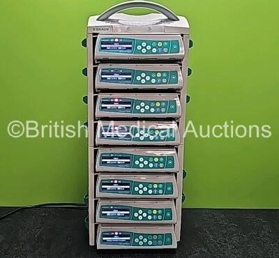 8 x B Braun Infusomat Space Infusion Pumps (All Power Up with 1 x B.Braun 8 Bay Space Station (Powers Up)