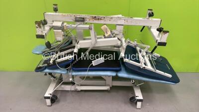 2 x Plinth Co Electric Patient Examination Couches with Controller (Both Damaged - No Power)