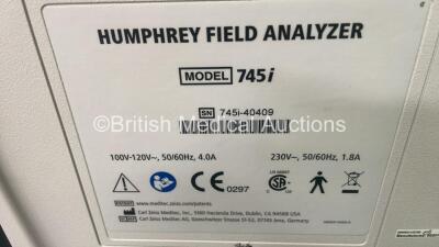 Zeiss Humphrey 745i Field Analyzer with Finger Trigger, Printer and Keyboard on Motorized Table (Powers Up) ***IR245*** - 5