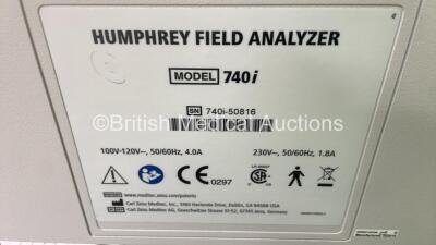 Zeiss Humphrey 740i Field Analyzer Rev 5.1.2 with Finger Trigger and Software Key (Powers Up) *S/N 740i-50816* - 6