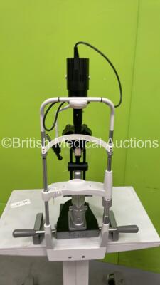 Haag Streit Bern BM 900 Slit Lamp with 2 x 10x Eyepieces and Chin Rest on Motorized Table (Powers Up with Good Light) *02001* - 7