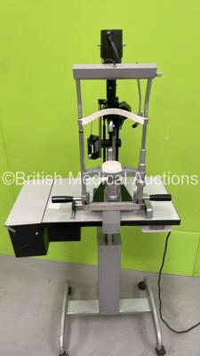 Haag Streit Bern BM 900 Slit Lamp with 2 x 10x and Chin Rest on Motorized Table (Powers Up - No Light) *11576* - 9