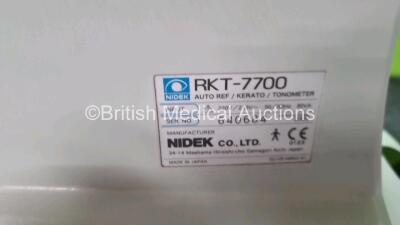 Nidek RKT-7700 Auto / Ref /Kerato Tonometer (Powers Up, Loose Casing on Chin Rest - See Photo) - 5